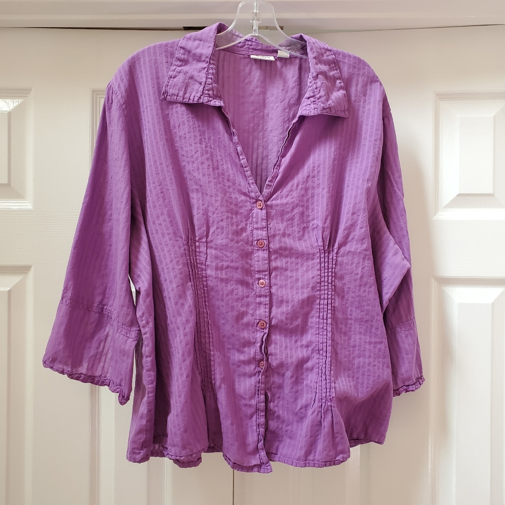 CATO Purple Button Down Shirt